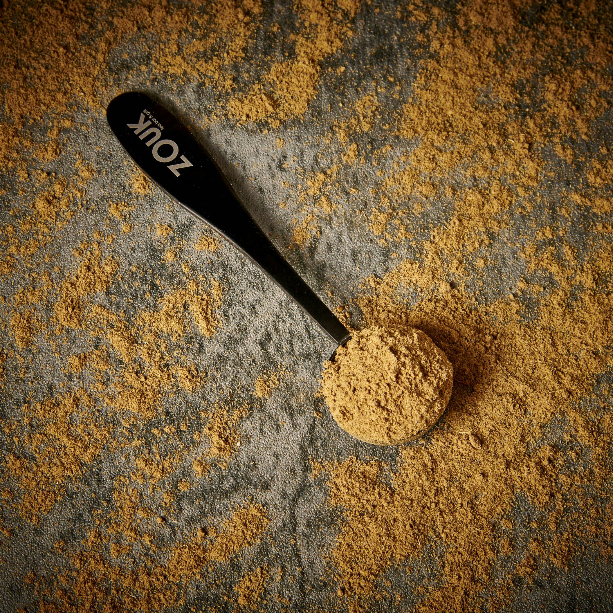 Zouk Masala Chai Spice Blend and Zouk engraved spoon