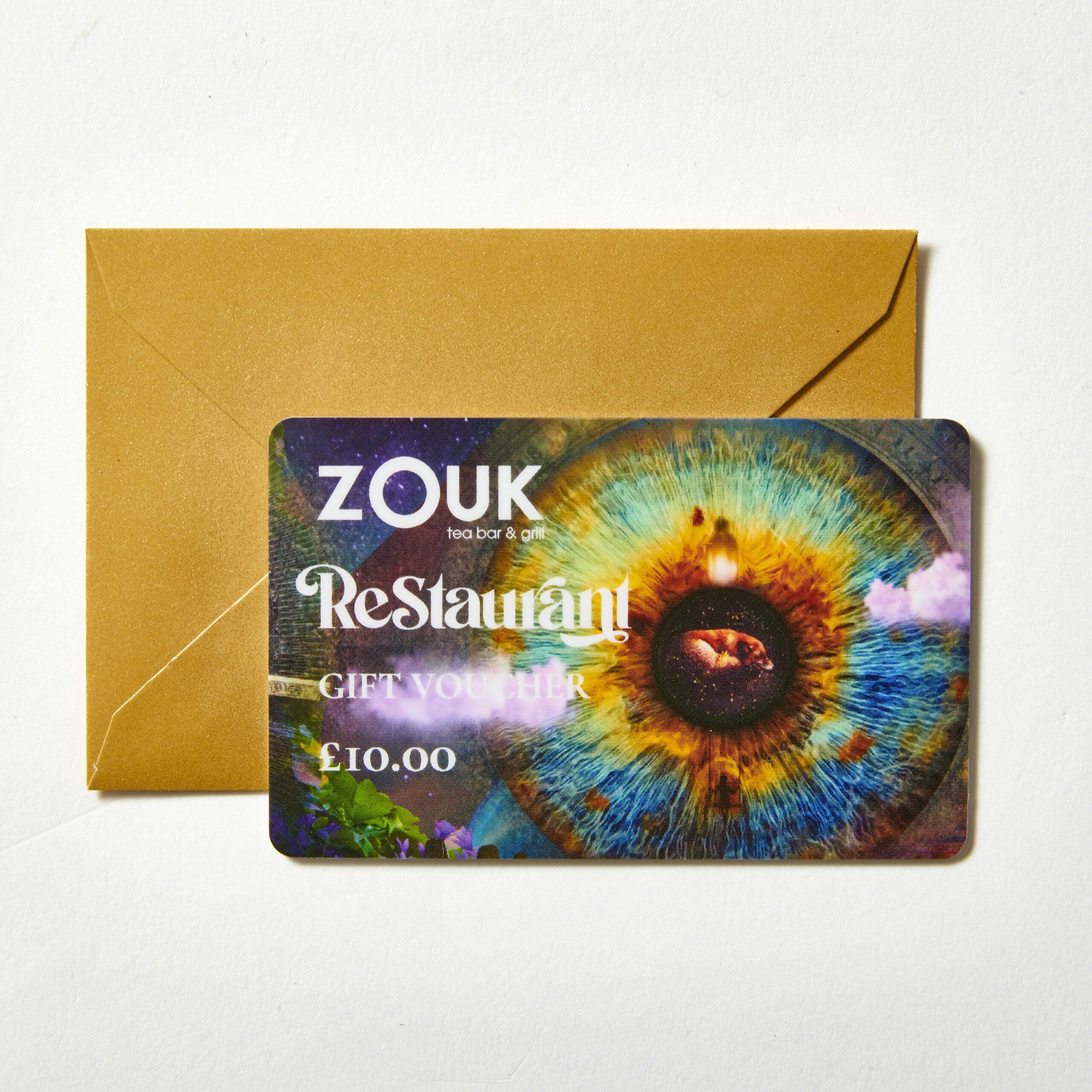 Zouk Restaurant Gift Card £10