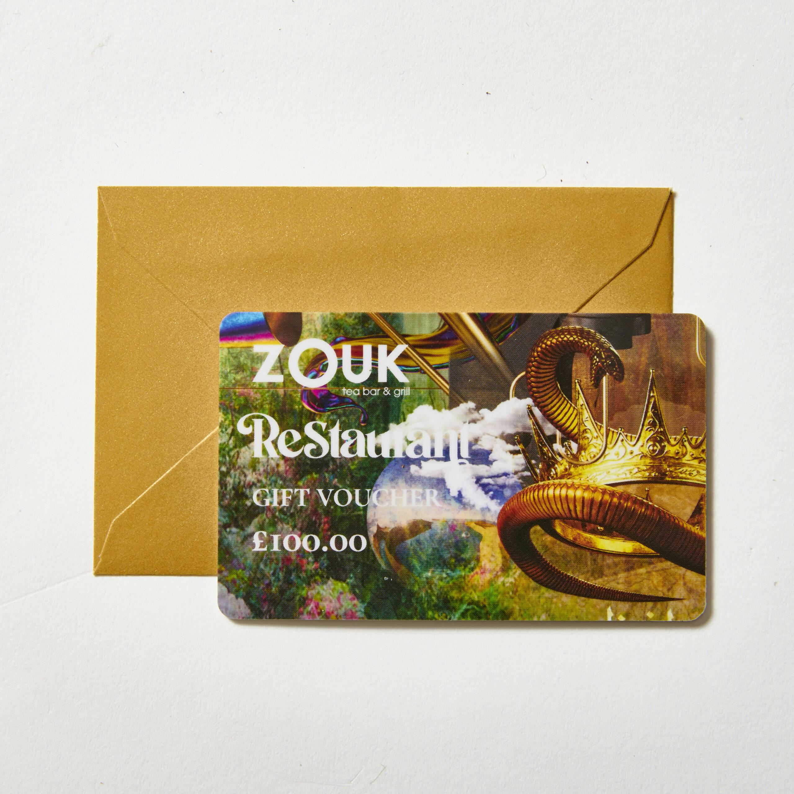 Zouk £100 Restaurant Gift Card