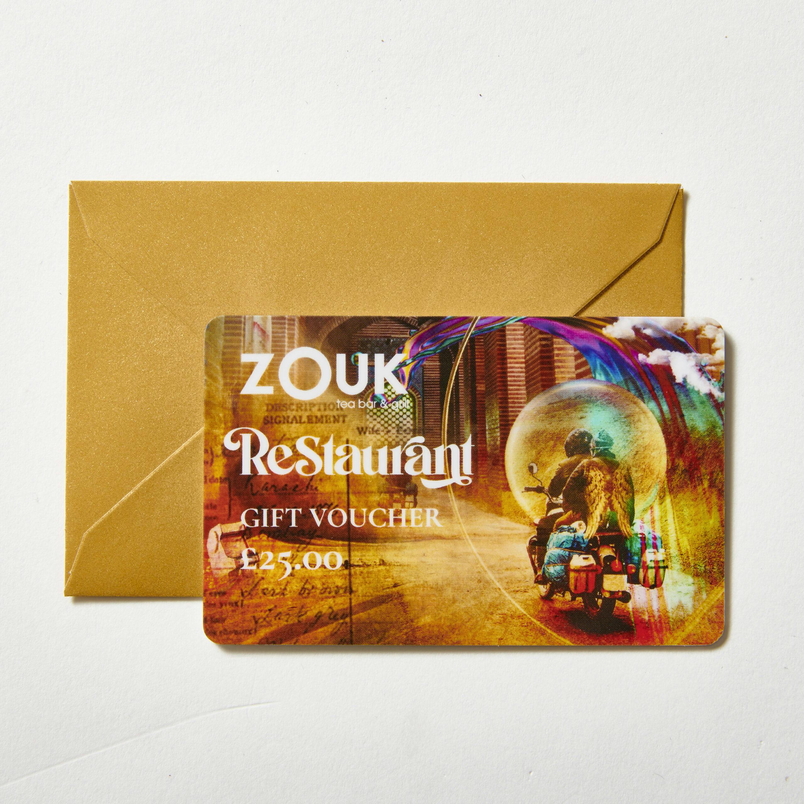 Zouk Restaurant Gift Card £25