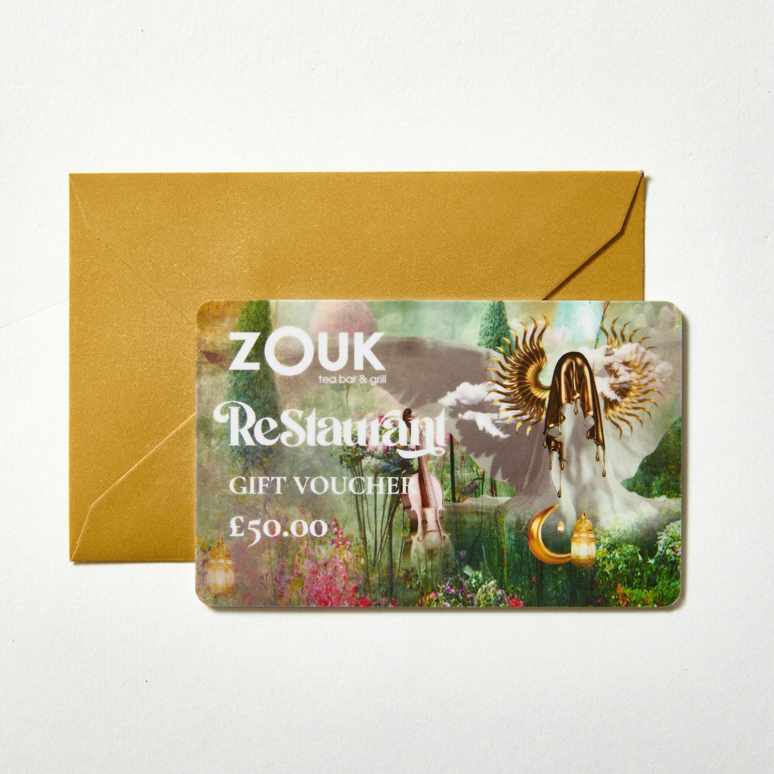 Zouk Restaurant Gift Card £50